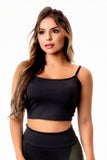 Top Cropped Fitness Academia Preto Basic Alcinha | REF: SV5